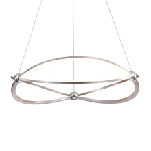 Golden 7916-24 SNC - Wry Lighting Spirale Integrated LED 24in Chandelier in Satin Nickel